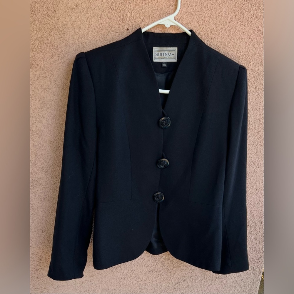 SuitsMe Women's  Lined Jacket Black Size 8P